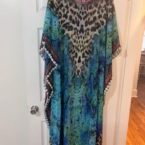 Sakkas Vibrant Jewel-Embellished Kaftan